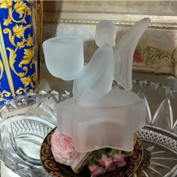 Vintage Milk Glass Angel Candle Holder - Picture 7 of 7